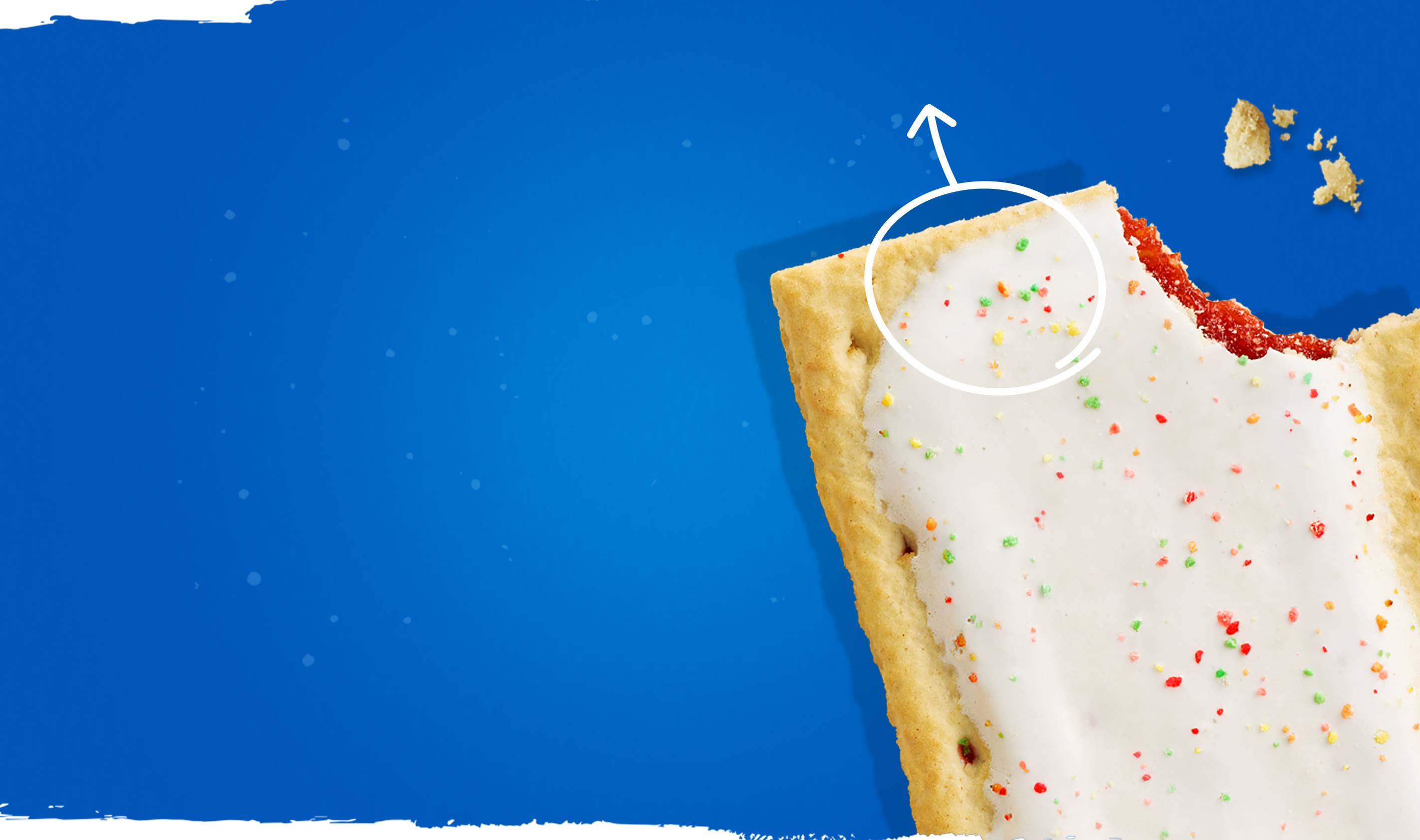 close-up of pop tart frosting