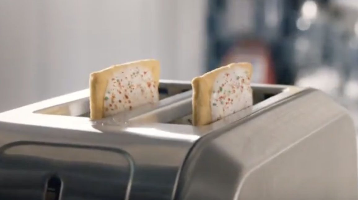 Pop-Tarts in a toaster